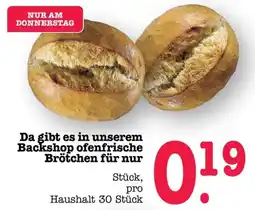 Scheck-in-Center Backshop ofenfrische Brötchen Angebot