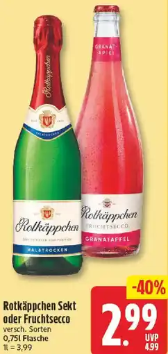 nah & gut Rotkäppchen Sekt oder Fruchtsecco Angebot