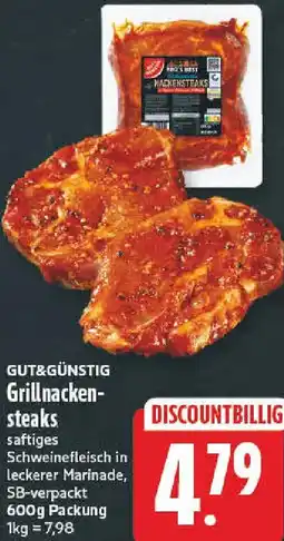 nah & gut GUT&GÜNSTIG Grillnackensteaks Angebot