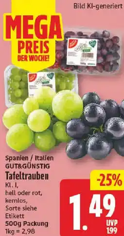 nah & gut GUT&GÜNSTIG Tafeltrauben Angebot