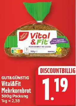nah & gut GUT&GÜNSTIG Vital&Fit Mehrkornbrot Angebot