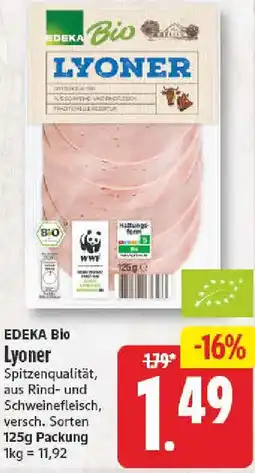 nah & gut EDEKA Bio Lyoner Angebot