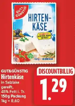 nah & gut GUT&GÜNSTIG Hirtenkäse Angebot