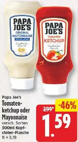 nah & gut Papa Joe's Tomatenketchup oder Mayonnaise Angebot