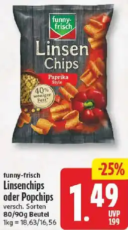 nah & gut funny-frisch Linsenchips oder Popchips Angebot