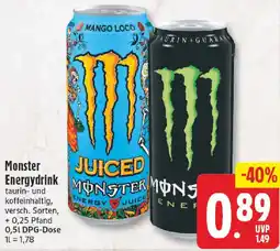 nah & gut Monster Energydrink Angebot