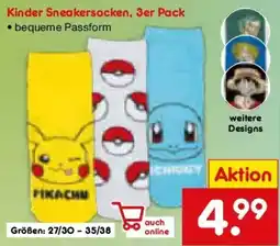 Netto Marken-Discount Kinder Sneakersocken, 3er Pack Angebot
