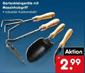 Netto Marken-Discount Gartenkleingeräte mit Massivholzgriff Angebot
