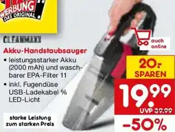 Netto Marken-Discount Cleanmaxx Akku-Handstaubsauger Angebot