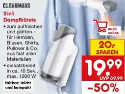 Netto Marken-Discount Cleanmaxx 2in1 Dampfbürste Angebot