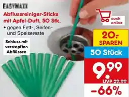 Netto Marken-Discount Easymaxx Abflussreiniger-Sticks mit Apfel-Duft, 50 Stk. Angebot
