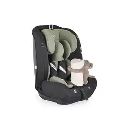 Netto Marken-Discount Moni Kindersitz i-Size Start (76-150cm) Kopfstütze verstellbar, Kuscheltier grün Angebot