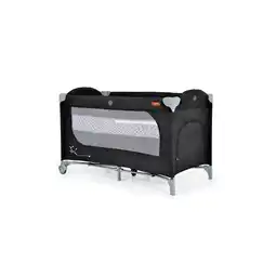 Netto Marken-Discount Cangaroo Reisebett Skyglow 2 Ebenen Räder Matratze Seiteneingang Tasche Bremsen schwarz Angebot