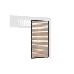 Netto Marken-Discount Weide Lamellenwand Holzoptik anthrazit Aluminium als Pergola Sichtschutz1.23 Meter Angebot