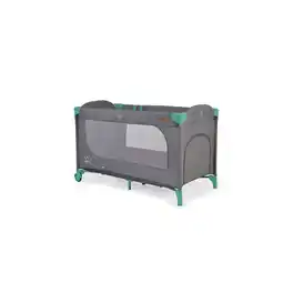 Netto Marken-Discount Cangaroo Reisebett Skyglow Laufstall 2 Räder mit Bremsen Matratze Seiteneingang grün Angebot