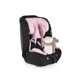 Netto Marken-Discount Moni Kindersitz i-Size Start (76-150cm) Kopfstütze verstellbar, Kuscheltier rosa Angebot