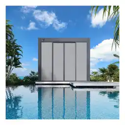Netto Marken-Discount Weide Slim Frame Schiebepaneel Textil anthrazit für Pergola3.0 Meter Anthrazit Angebot