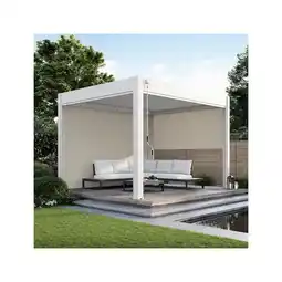 Netto Marken-Discount Sonnenrollo Ivory Sand stufenlos verstellbar für Weide Pergolen4 Meter Angebot