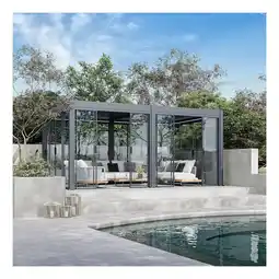 Netto Marken-Discount Weide Slim Frame Schiebepaneel Glas anthrazit für Pergola2.65 Meter Anthrazit Angebot