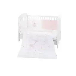 Netto Marken-Discount Kikkaboo Bettwäsche 4-teilig Decke 135 x 95 cm Bezug Nestchen Bett 120 x 60 cm rosa Angebot