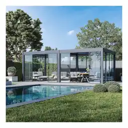 Netto Marken-Discount Weide Slim Frame Schiebepaneel Glas anthrazit für Pergola3.6 Meter Anthrazit Angebot