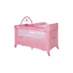 Netto Marken-Discount Lorelli Reisebett Noemi 2 Ebenen, Wickelauflage, Spielbogen, Tragetasche, Räder rosa Angebot