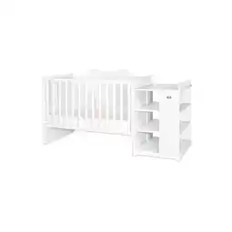 Netto Marken-Discount Lorelli Babybett Multi, Jugendbett, Schreibtisch, Wickeltisch, mehrfach umbaubar weiß Angebot