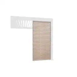Netto Marken-Discount Weide Lamellenwand Holzoptik Ivory Sand Aluminium als Pergola Sichtschutz0.93 Meter Angebot