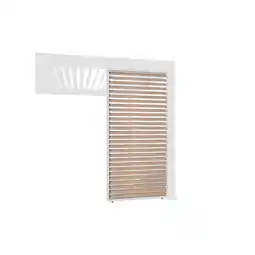 Netto Marken-Discount Weide Lamellenwand Holzoptik weiß Aluminium als Pergola Sichtschutz0.93 Meter Angebot