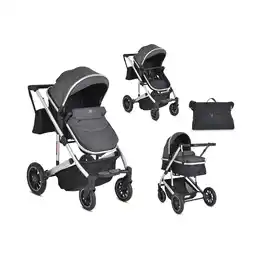 Netto Marken-Discount Moni Kombikinderwagen 2 in 1 Thira Babywanne, umbaubar, Sportsitz, Fußabdeckung grau Angebot