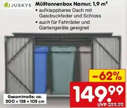 Netto Marken-Discount Juskys Mülltonnenbox Namur, 1,9 m² Angebot