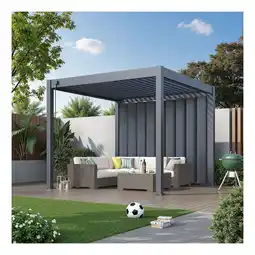 Netto Marken-Discount Weide Pergola Sichtschutzwand 3m mit kippbaren Lamellen anthrazit3.0 Meter Anthrazit Angebot