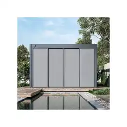 Netto Marken-Discount Weide Slim Frame Schiebepaneel Textil anthrazit für Pergola4 Meter Anthrazit Angebot