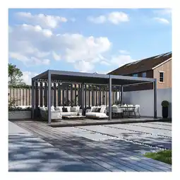Netto Marken-Discount Weide Pergola Sichtschutzwand 3,6m mit kippbaren Lamellen anthrazit3.6 Meter Anthrazit Angebot