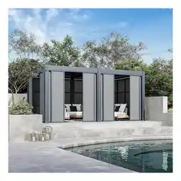 Netto Marken-Discount Weide Slim Frame Schiebepaneel Textil anthrazit für Pergola3.6 Meter Anthrazit Angebot