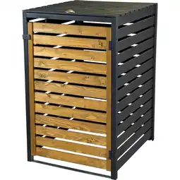 Netto Marken-Discount dobar Mülltonnenverkleidung 240 L, schwarz-braun Angebot