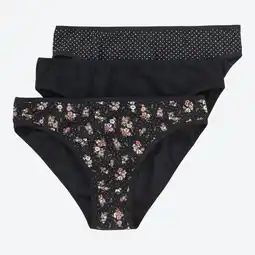 NKD Damen-Minislip mit Blumen-Muster, 3er-Pack Angebot