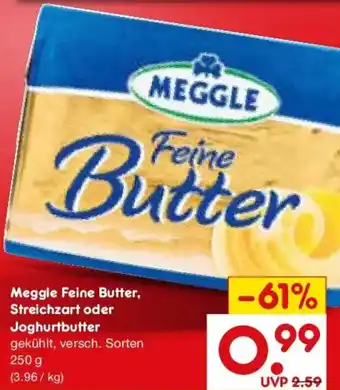 Meggle Feine Butter, Streichzart oder Joghurtbutter