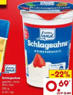 Netto Marken-Discount Gutes Land Schlagsahne Angebot