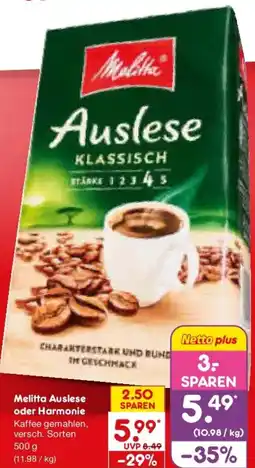 Netto Marken-Discount Melitta Auslese oder Harmonie Angebot