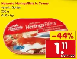 Netto Marken-Discount Hawesta Heringsfilets in Creme Angebot