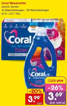 Netto Marken-Discount Coral Waschmittel Angebot