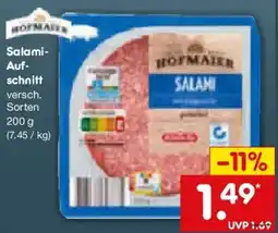 Netto Marken-Discount Hofmaier Salami Aufschnitt Angebot