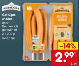 Netto Marken-Discount Hofmaier Geflügelwiener Angebot