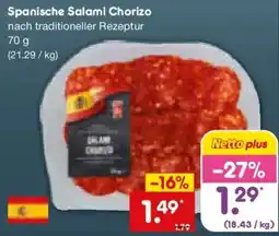 Netto Marken-Discount Spanische Salami Chorizo Angebot