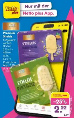 Netto Marken-Discount Premium Stieleis Angebot