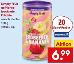 Netto Marken-Discount Simply Fruit gefriergetrocknete Früchte Angebot