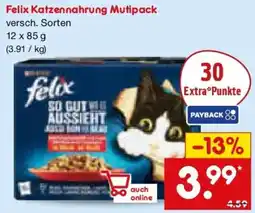 Netto Marken-Discount Felix Katzennahrung Mutipack Angebot
