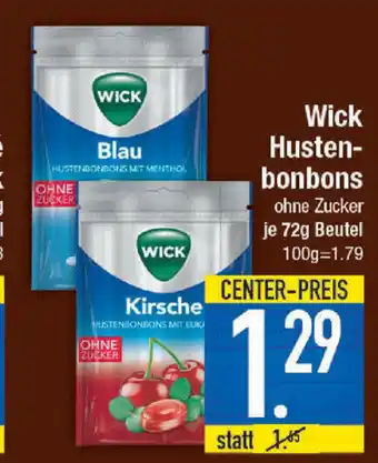 E-Center Wick Hustenbonbons 72g Angebot