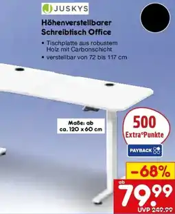 Netto Marken-Discount Juskys Höhenverstellbarer Schreibtisch Office Angebot